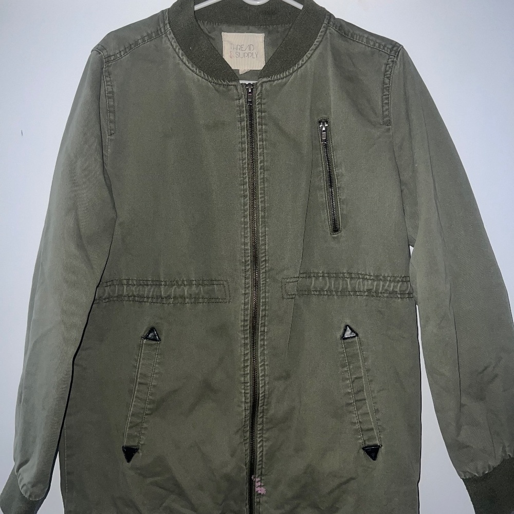 Military Green Cargo Jacket